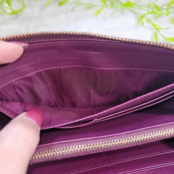 Authentic Miu Miu Leather Long Wallet - Picture 16 of 17